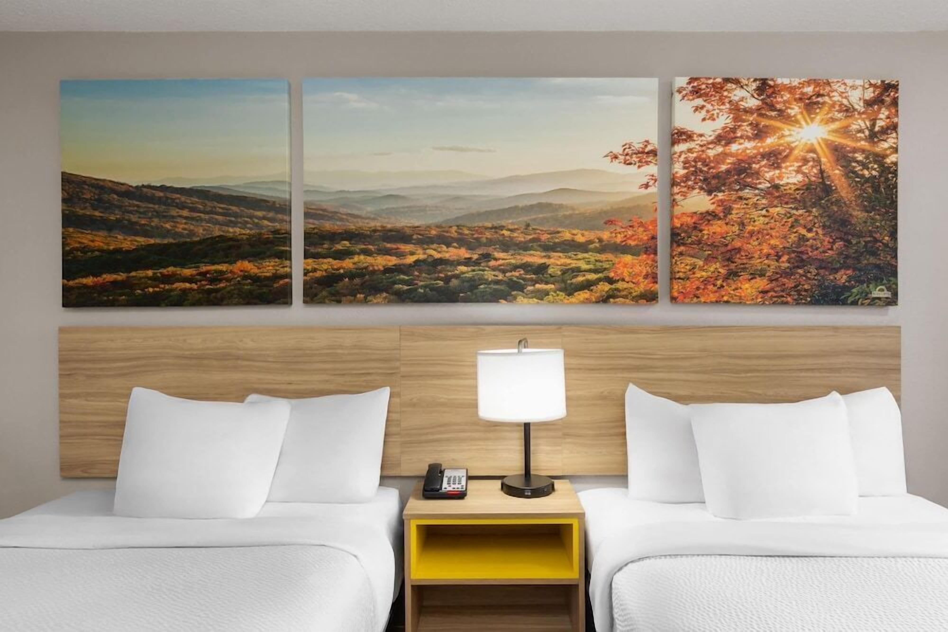 Premium bedding, desk, free WiFi, bed sheets