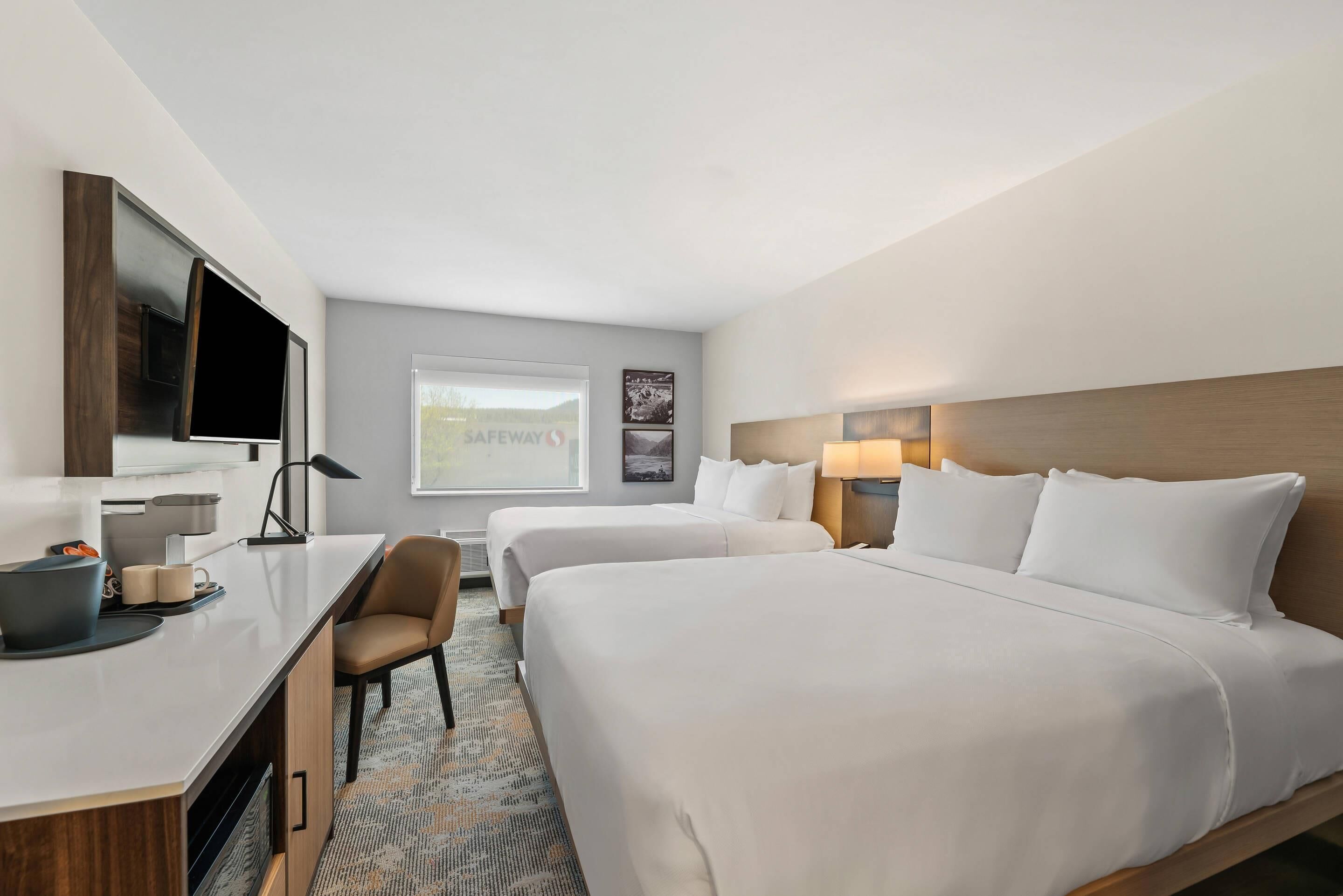 Standard Room, 2 Queen Beds, Non Smoking | Premium bedding, pillow-top beds, desk, laptop workspace