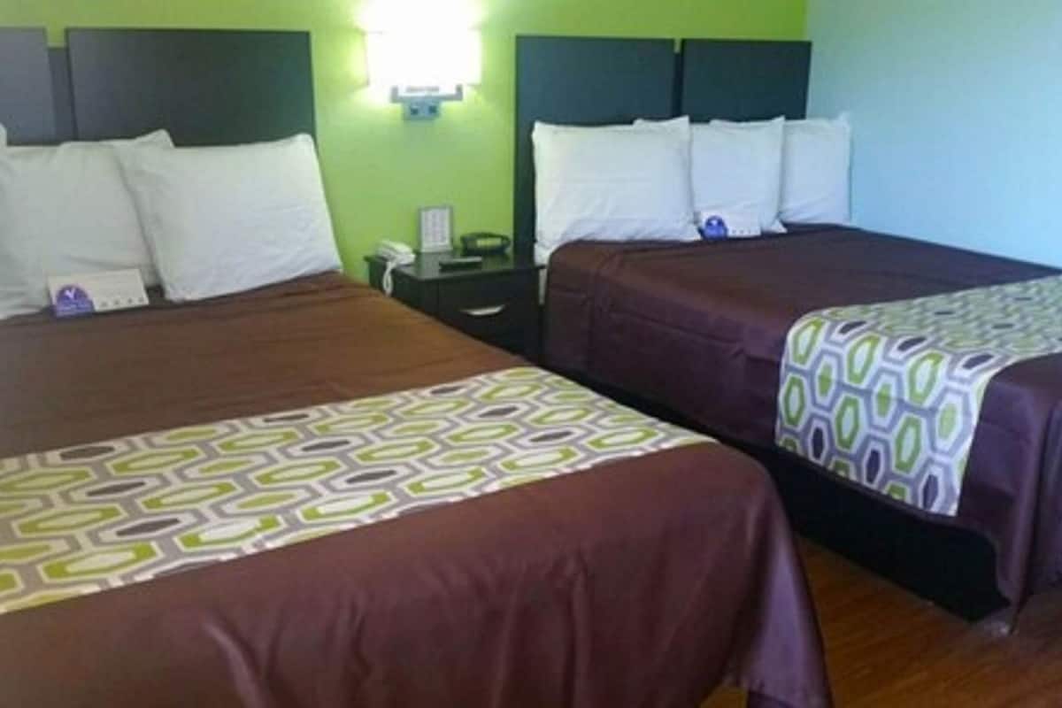 Desk, blackout curtains, iron/ironing board, free WiFi