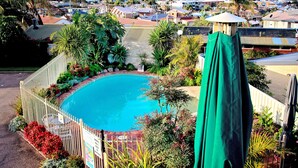 Indoor pool, outdoor pool, open 8:30 AM to 8:30 PM, pool umbrellas - Merimbula Sea Spray Motel (Merimbula)