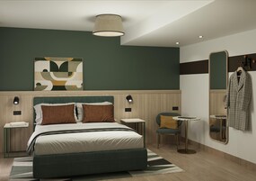 Down comforters, minibar, in-room safe, desk