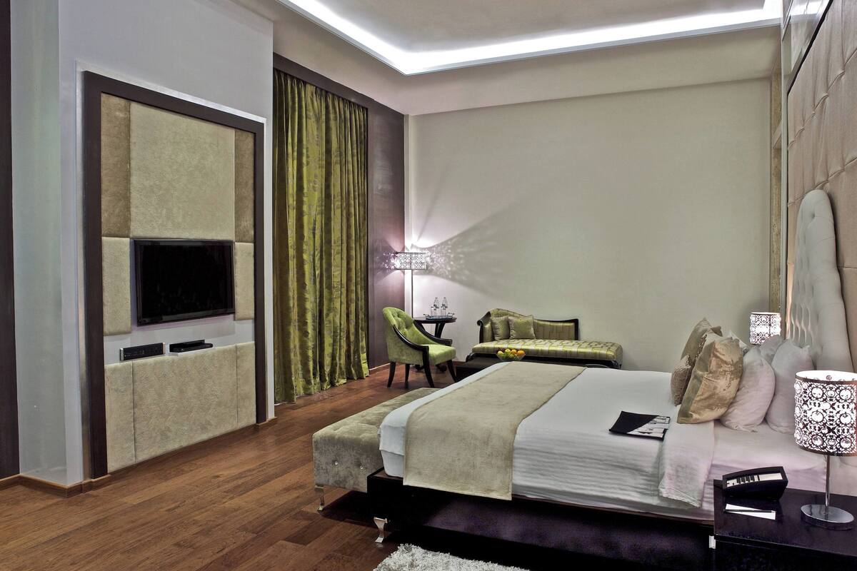 Suíte presidencial, 2 quartos | Roupas de cama premium, edredons de pluma