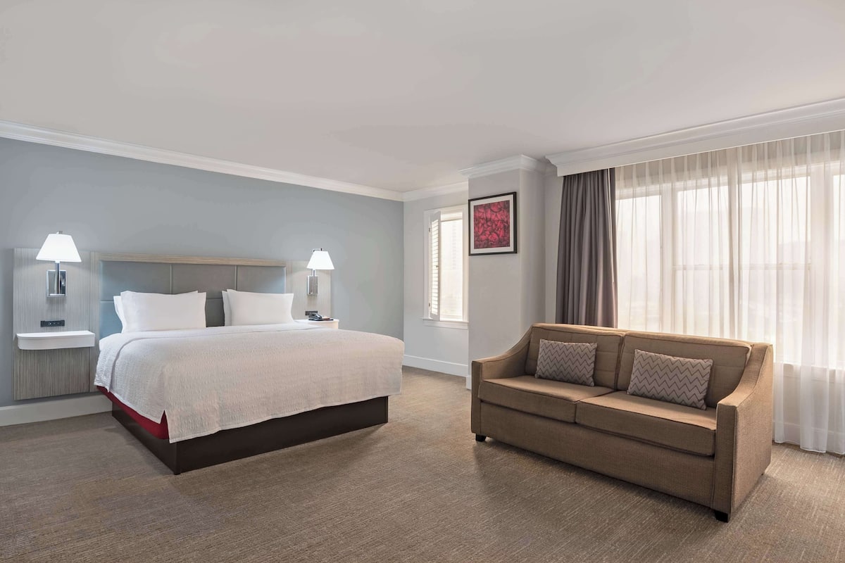 Studio, 1 King Bed, Accessible (Roll-In Shower) | Living area | TV