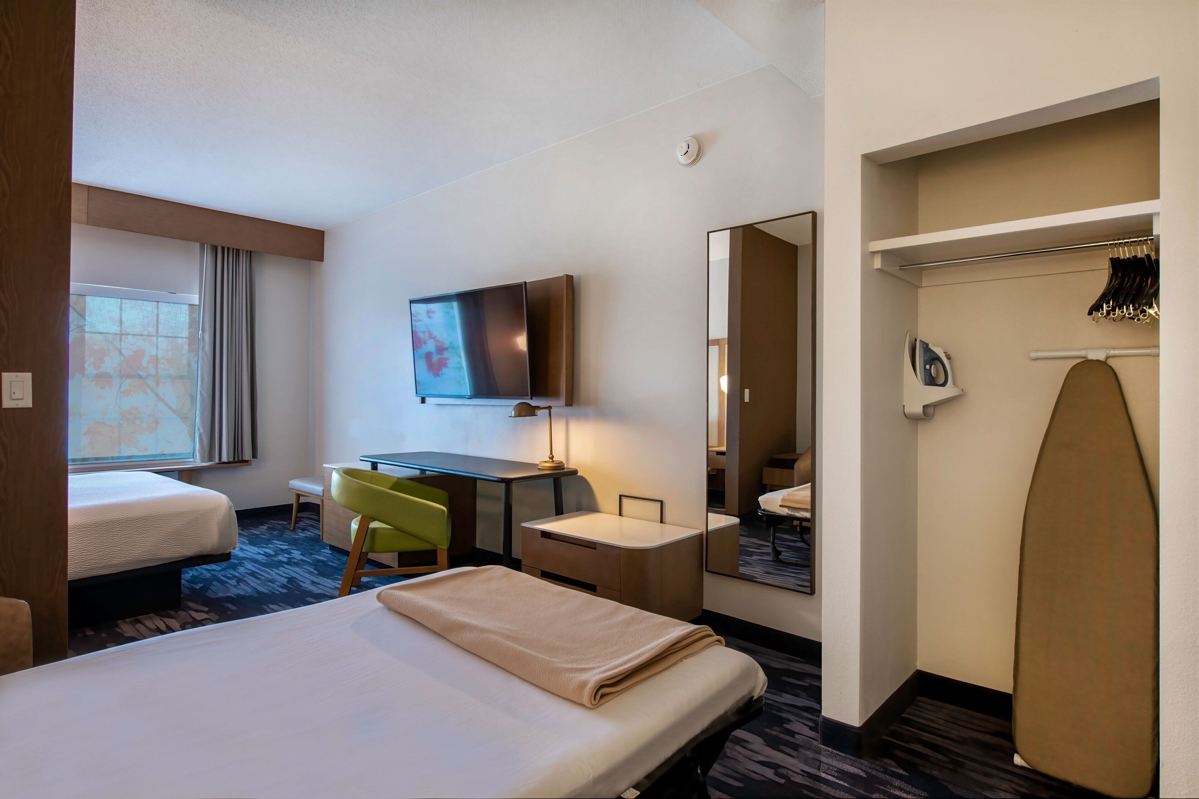 studio, 1 king bed with sofa bed, non smoking | premium bedding, desk, laptop workspace, blackout curtains