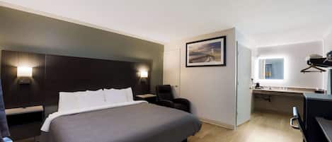 Chambre, 1 très grand lit, accessible aux personnes à mobilité réduite, non-fumeur