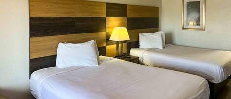 Desk, free WiFi, bed sheets