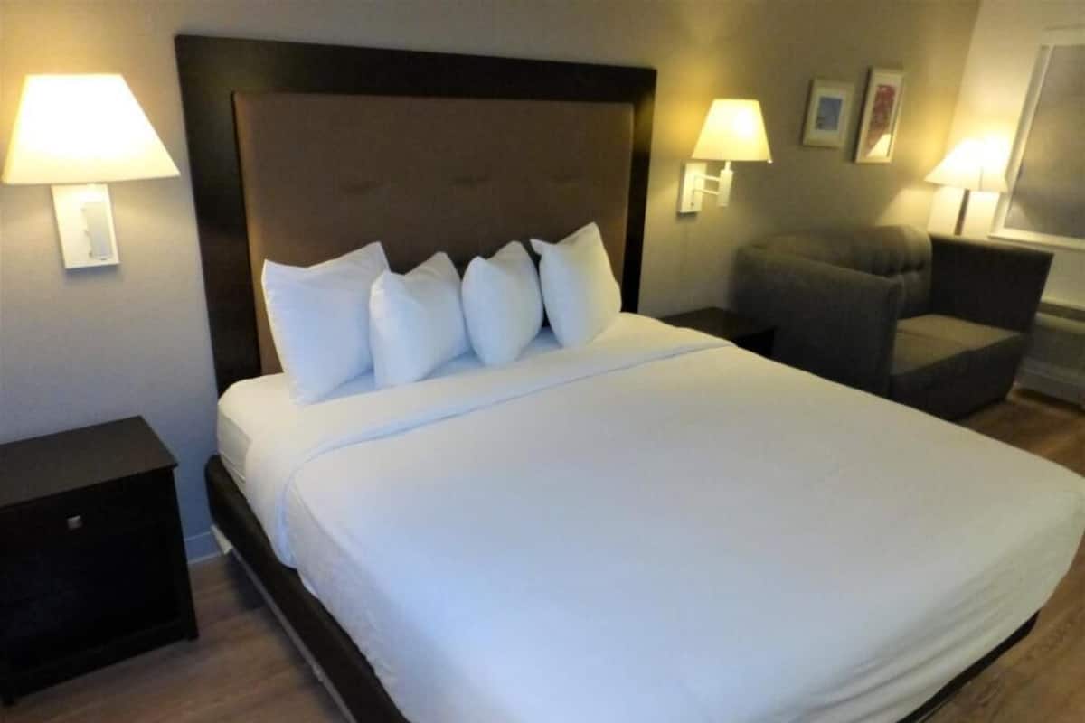 Premium bedding, memory-foam beds, desk, blackout curtains