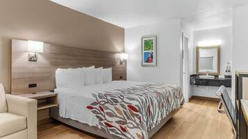 Hochwertige Bettwaren, Betten mit Memory-Foam-Matratzen, Schreibtisch