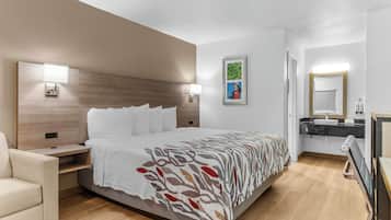 Hochwertige Bettwaren, Betten mit Memory-Foam-Matratzen, Schreibtisch