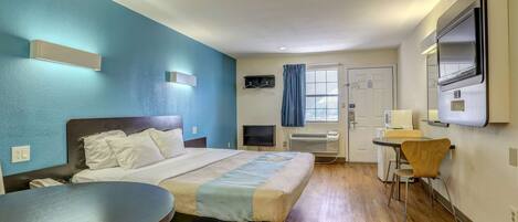 Blackout drapes, free WiFi, bed sheets