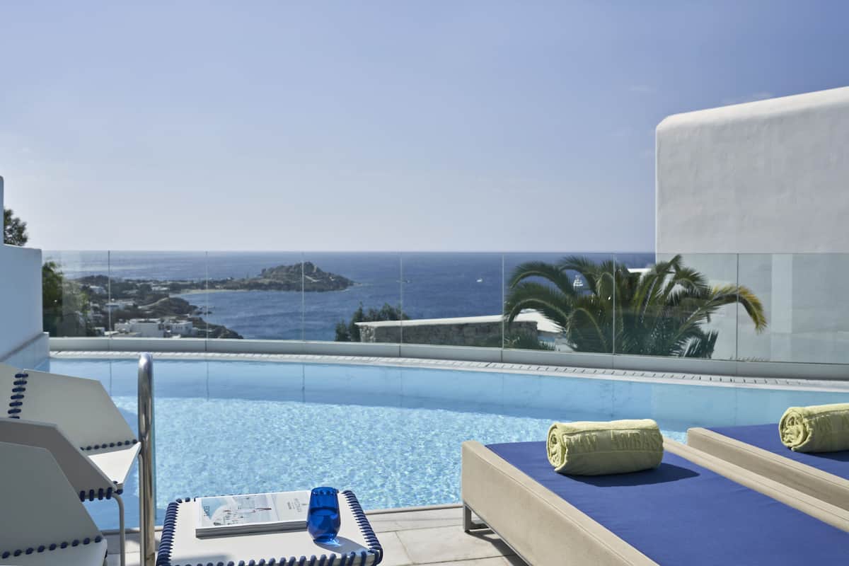 Suite, acceso a la alberca, vista al mar (Thalassa) | Terraza o patio