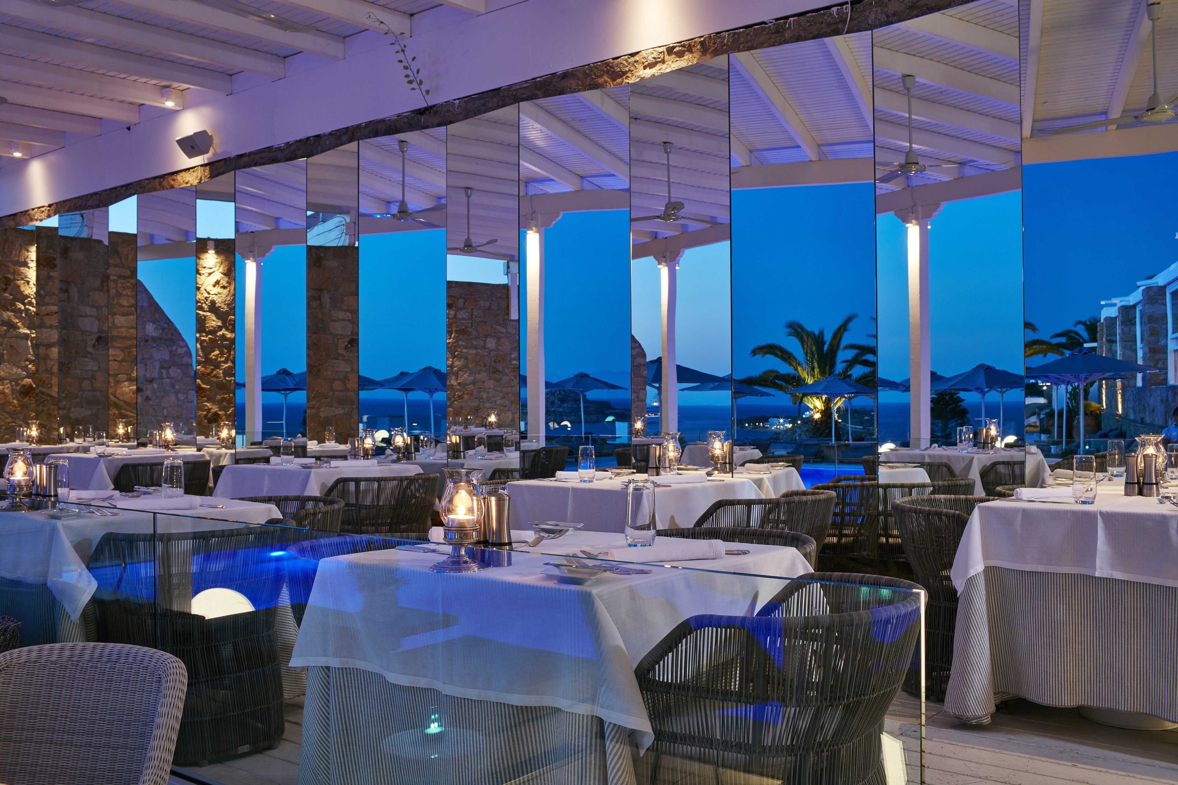 Lunch, dinner served; Mediterranean cuisine, pool views 