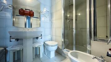 Superior Double Room | Bathroom | Hair dryer, bidet, towels, soap