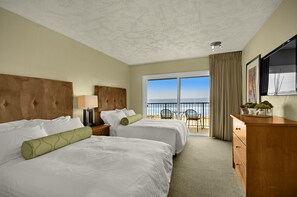 Standard Double Room, 2 Double Beds, Ocean View | Premium bedding, pillowtop beds, in-room safe, blackout drapes