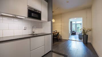 Apartamento conforto | 1 quarto, roupas de cama antialérgicas, cofres nos quartos, escrivaninha