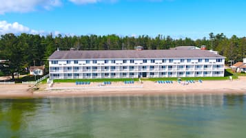 On the beach, beach towels