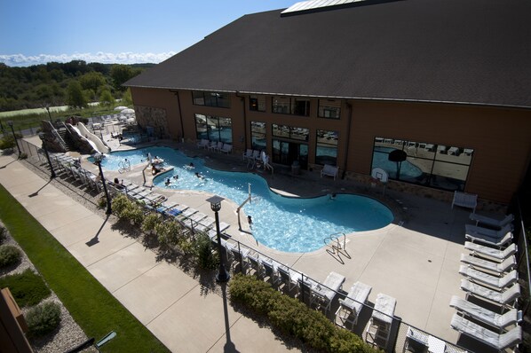 Indoor pool, outdoor pool, lifeguards on site