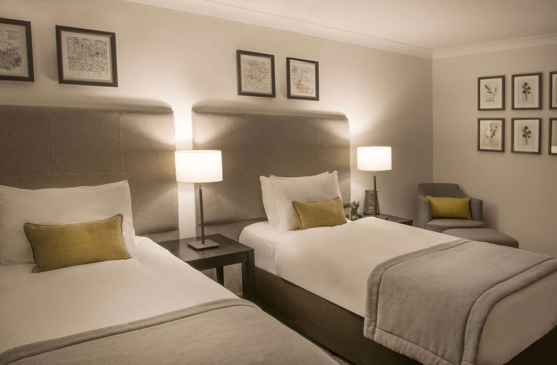 Premium bedding, down duvets, desk, iron/ironing board