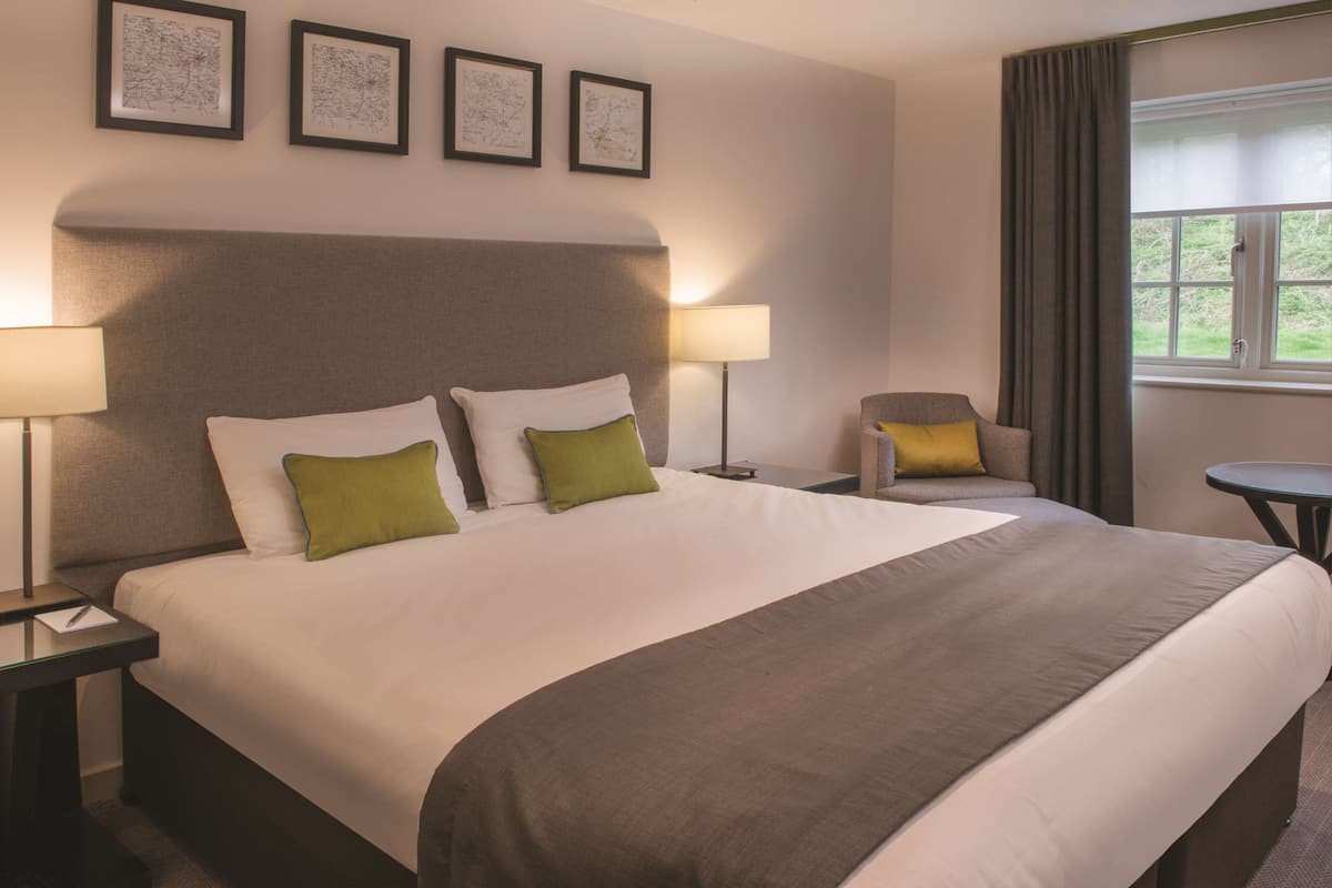 Premium bedding, down comforters, desk, iron/ironing board