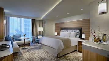 Premium bedding, pillowtop beds, in-room safe, blackout drapes