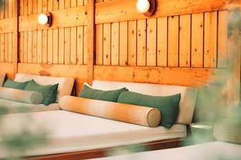 Outdoor pool, open 8:00 AM to 10:00 PM, cabanas (surcharge) at Royal Sun Palm Springs