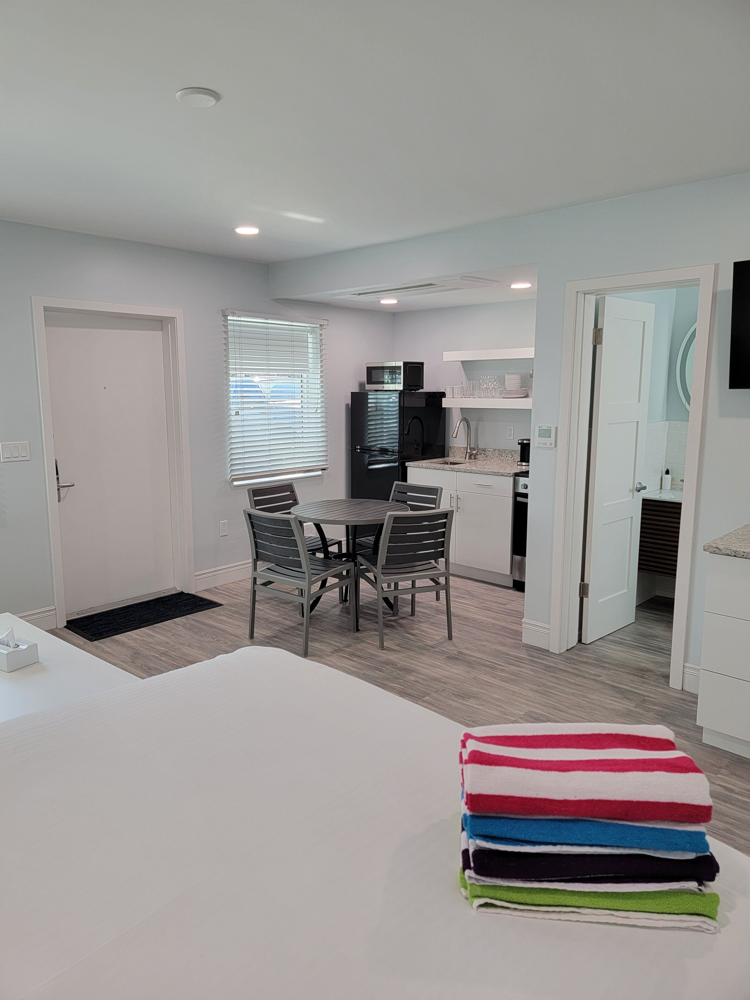 premium bedding, blackout curtains, soundproofing, free wifi