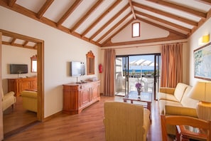 Superior Apartment, 1 Bedroom, Beach View | Down duvets, in-room safe, iron/ironing board, free cots/infant beds