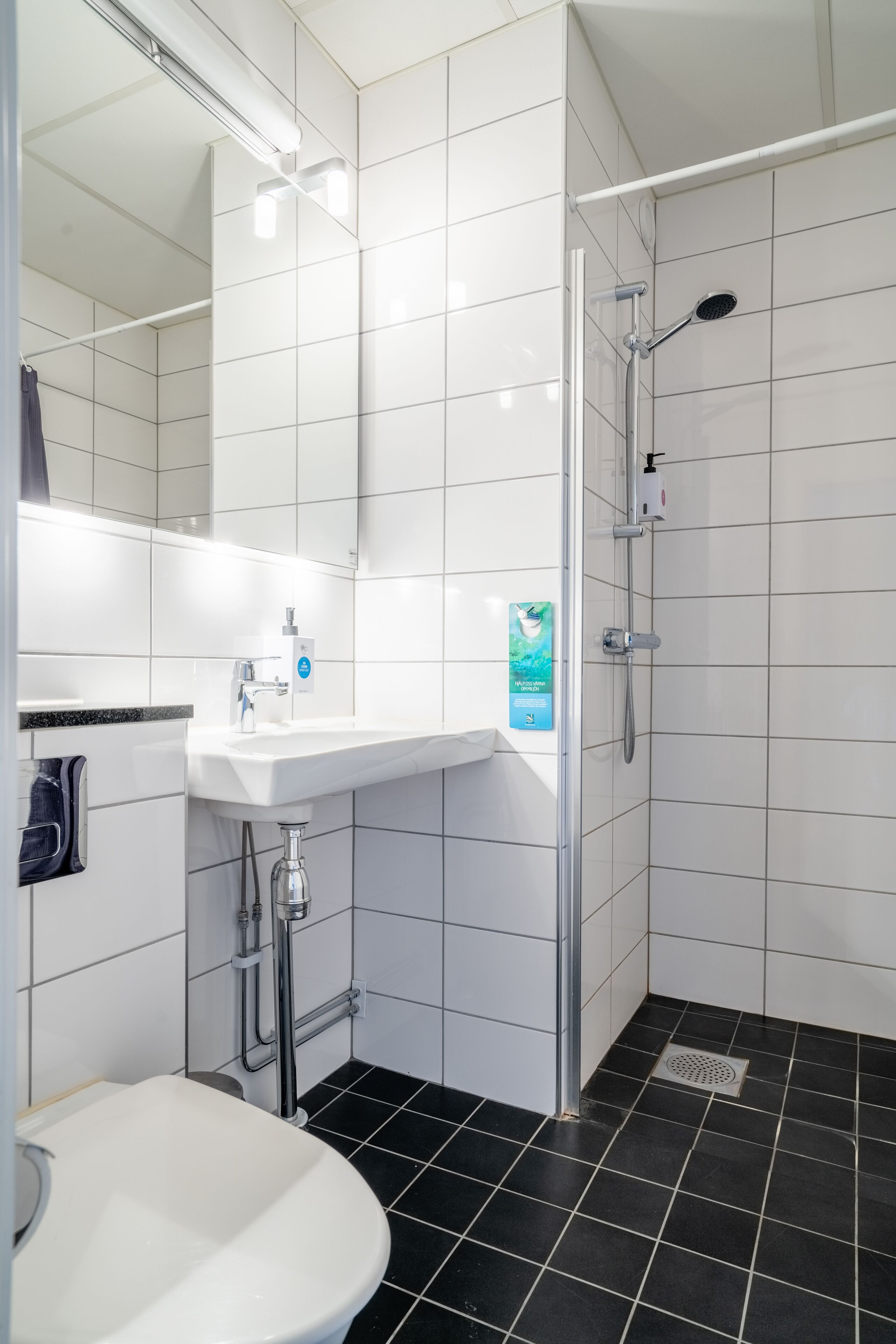 combined shower/bathtub, hair dryer, towels