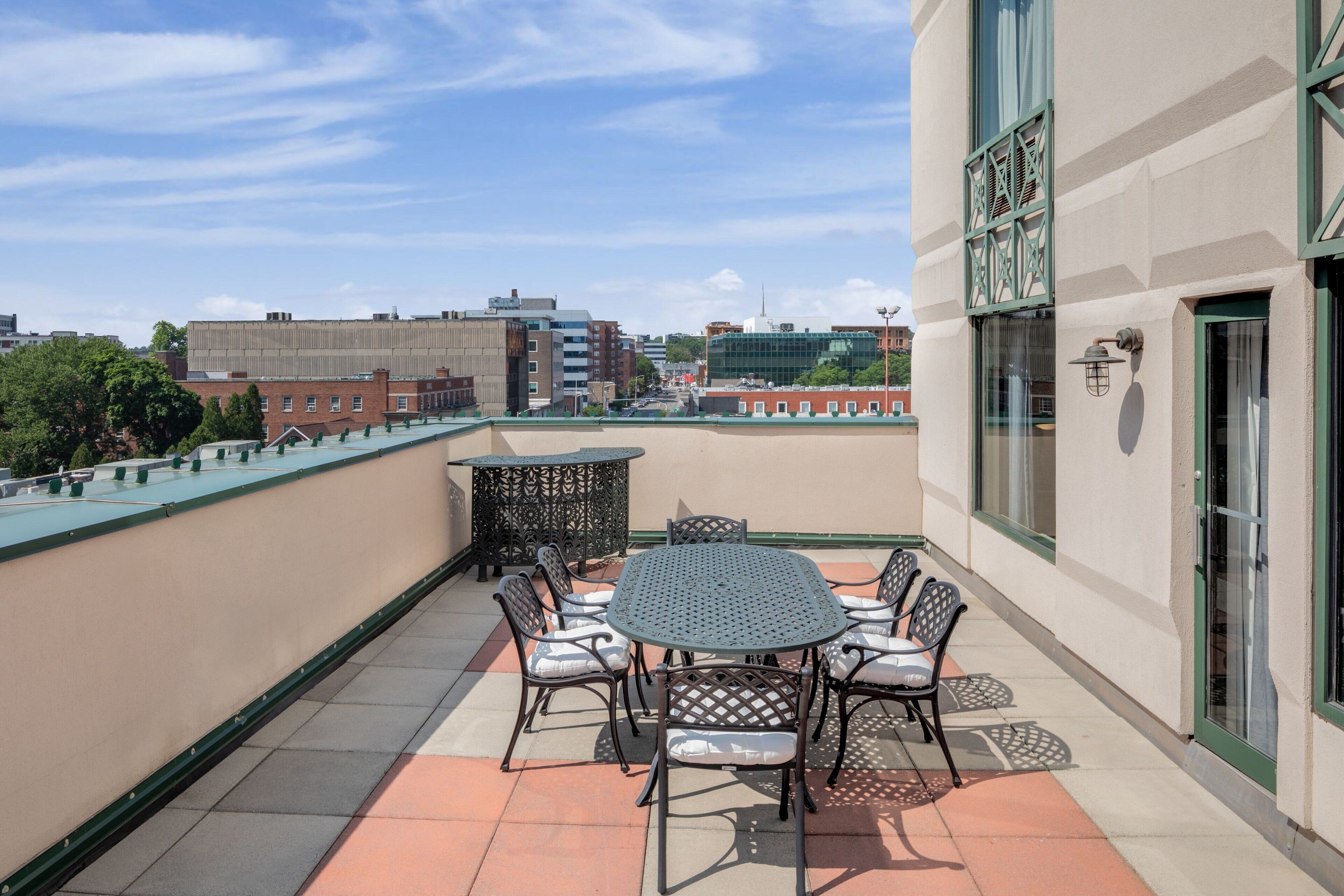 Premium bedding, pillowtop beds, laptop workspace, iron/ironing board