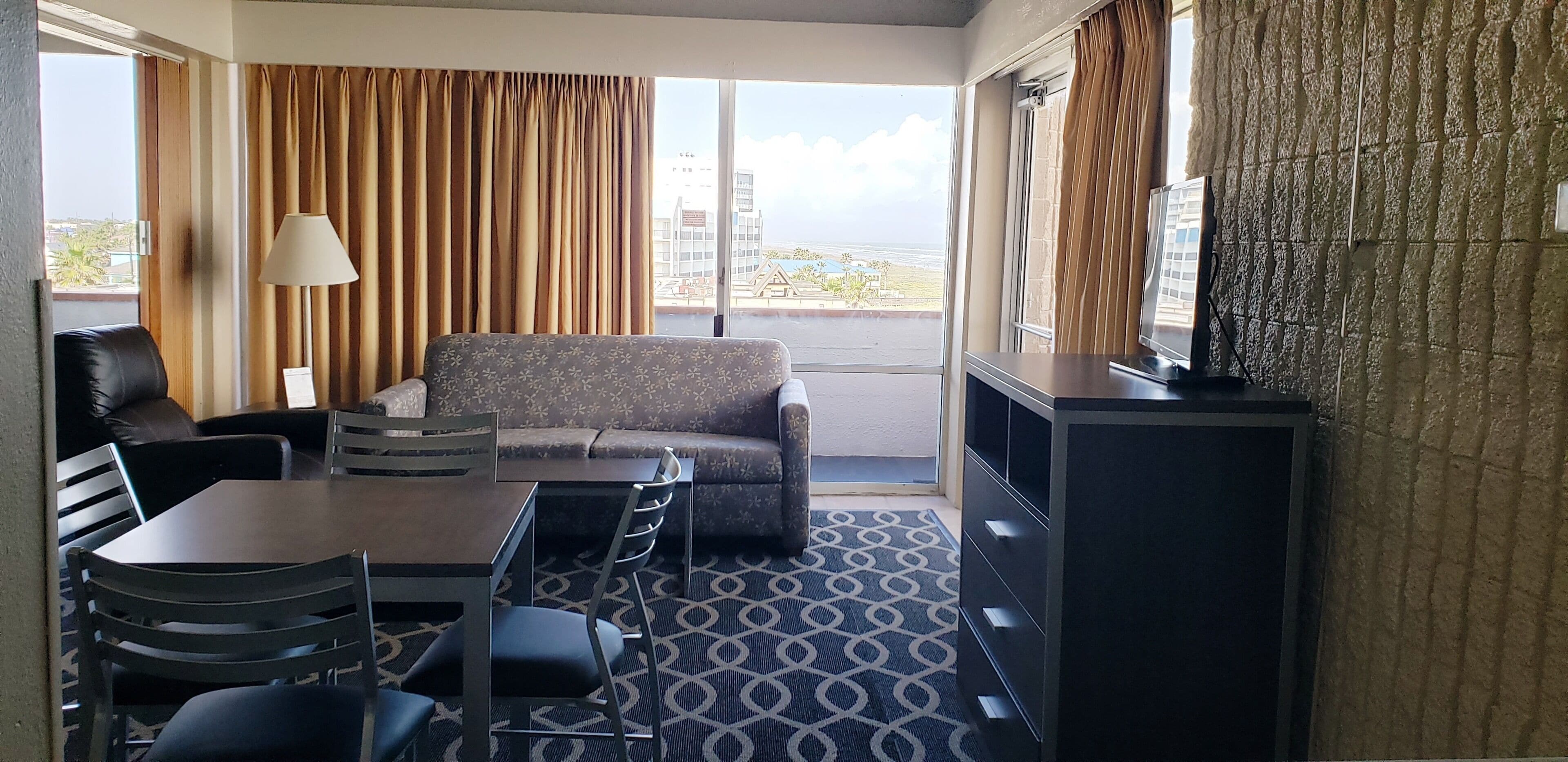 Fridge, microwave, cookware/dishes/utensils