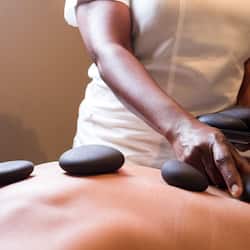 Couples treatment rooms, sauna, body treatments, hot stone massages