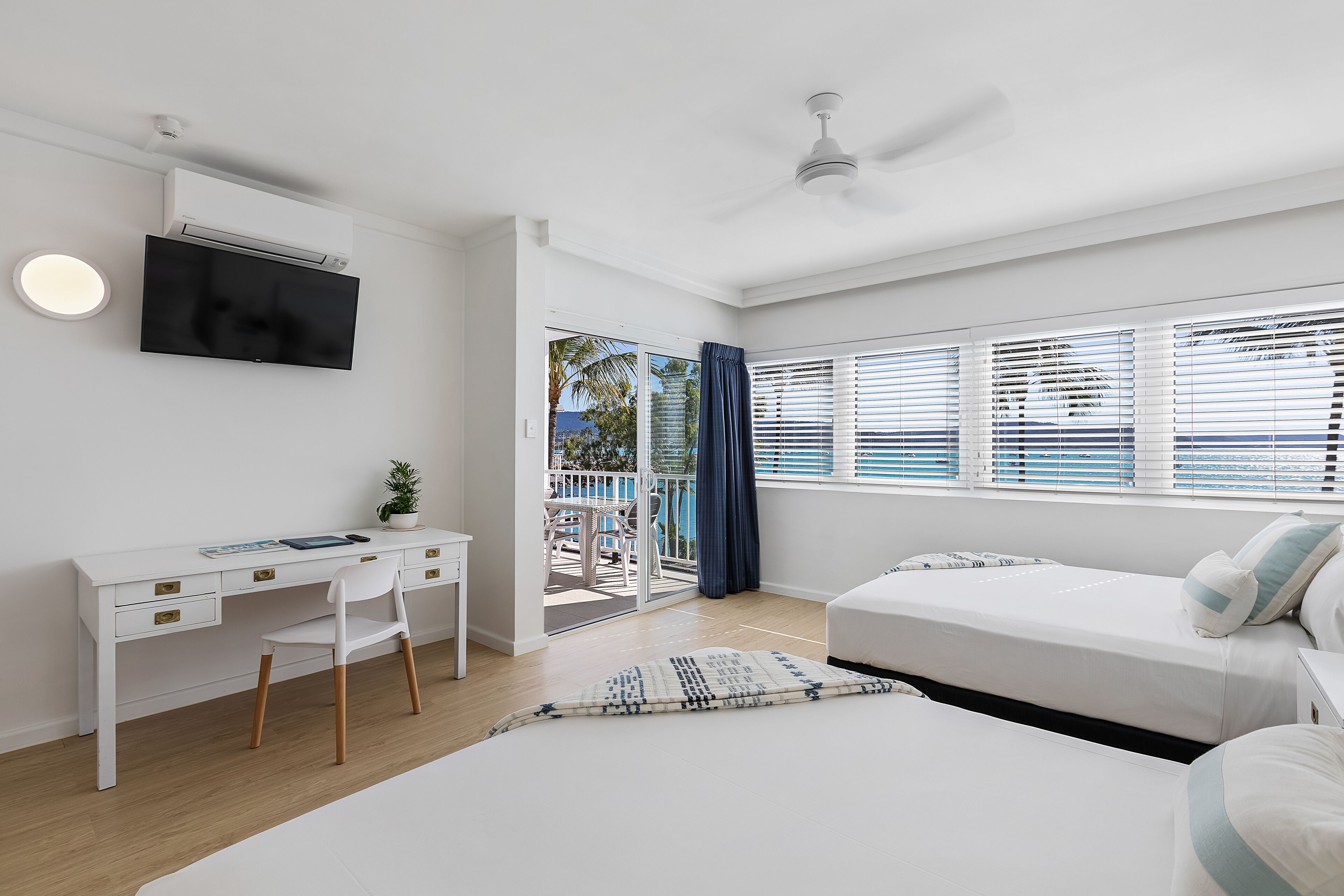 ocean twin queen room | 1 bedroom, premium bedding, in-room safe, iron/ironing board