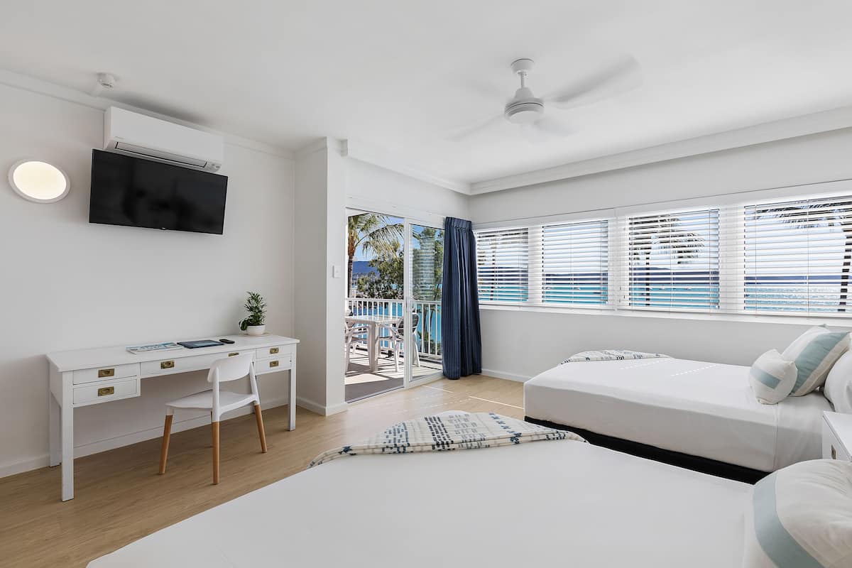 ocean twin queen room | 1 bedroom, premium bedding, in-room safe, iron/ironing board