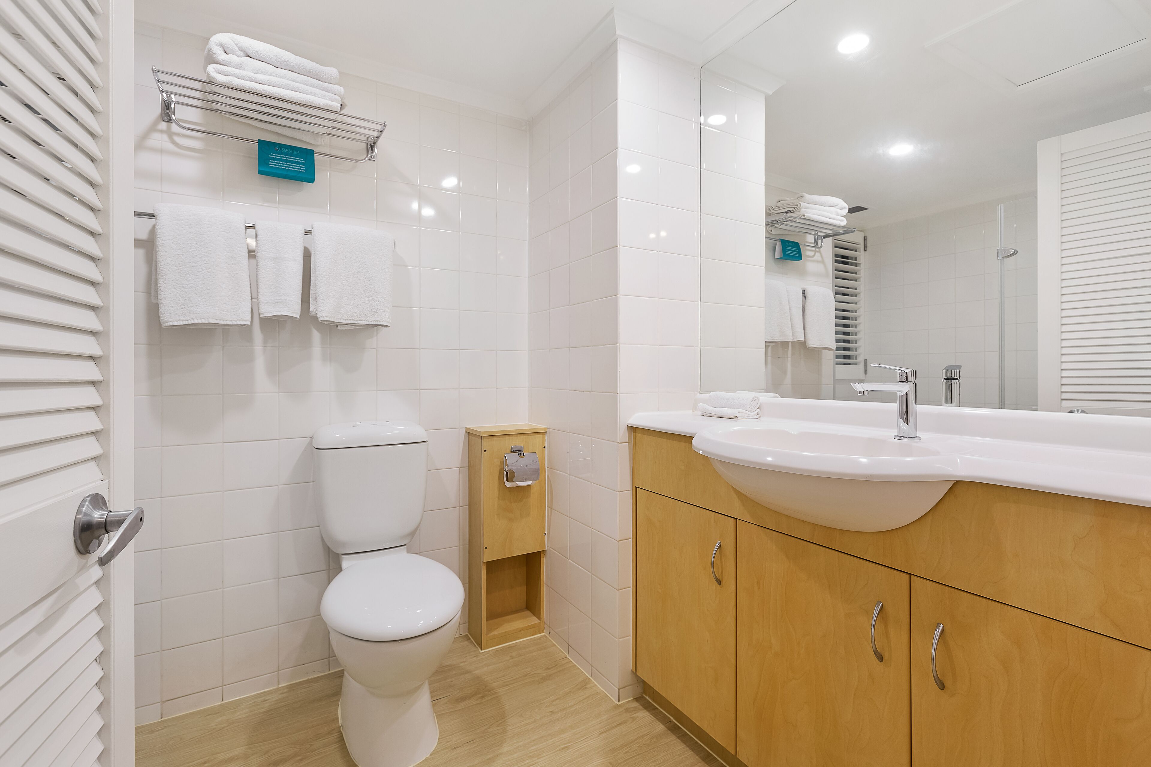 garden twin queen room | bathroom | free toiletries, hair dryer, towels