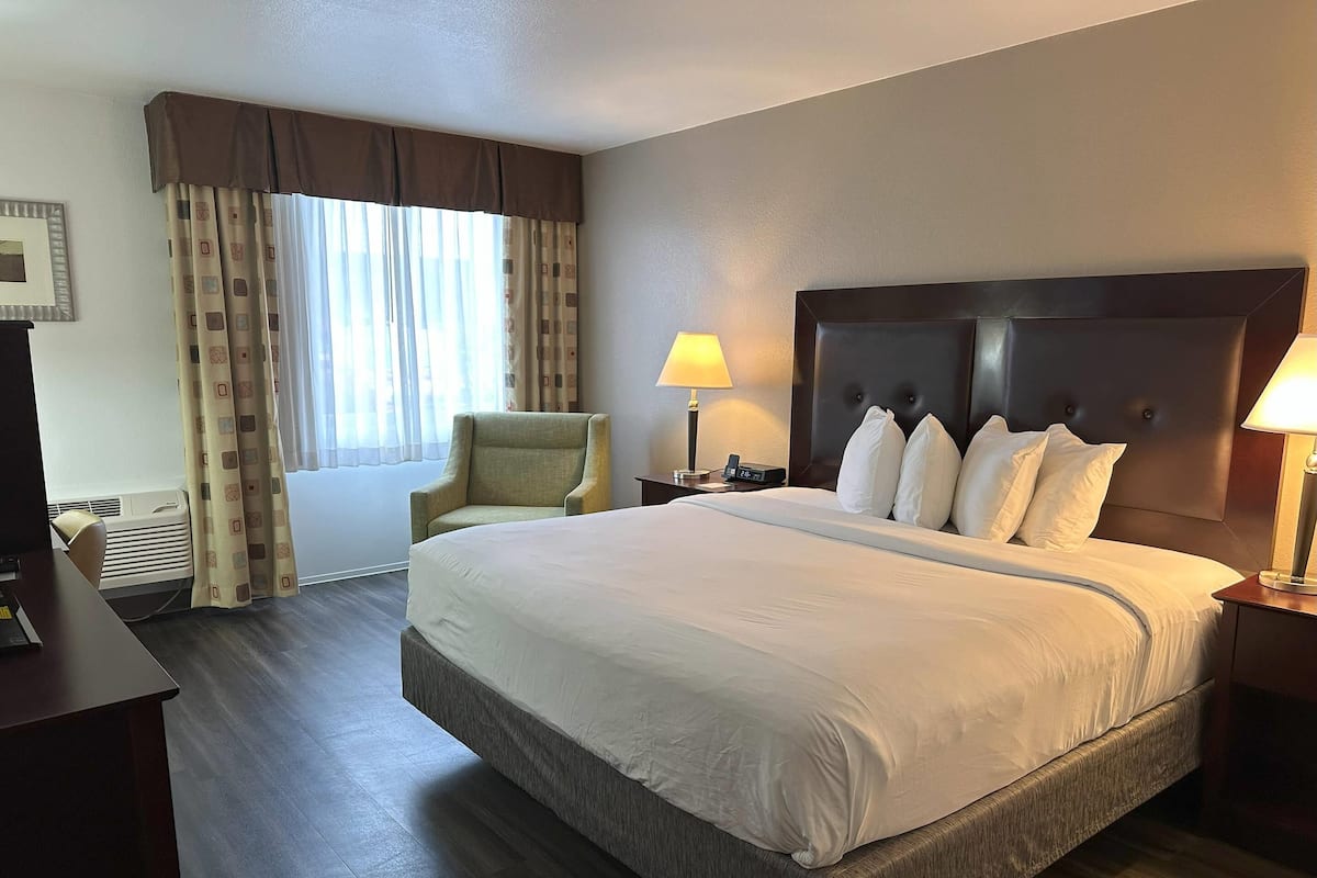 Room, 1 King Bed, Accessible, Non Smoking | Pillowtop beds, desk, laptop workspace, blackout drapes