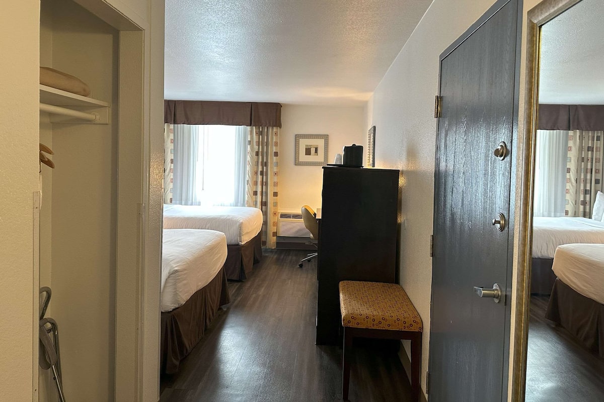 Room, 2 Queen Beds, Accessible, Non Smoking | Pillowtop beds, desk, laptop workspace, blackout drapes