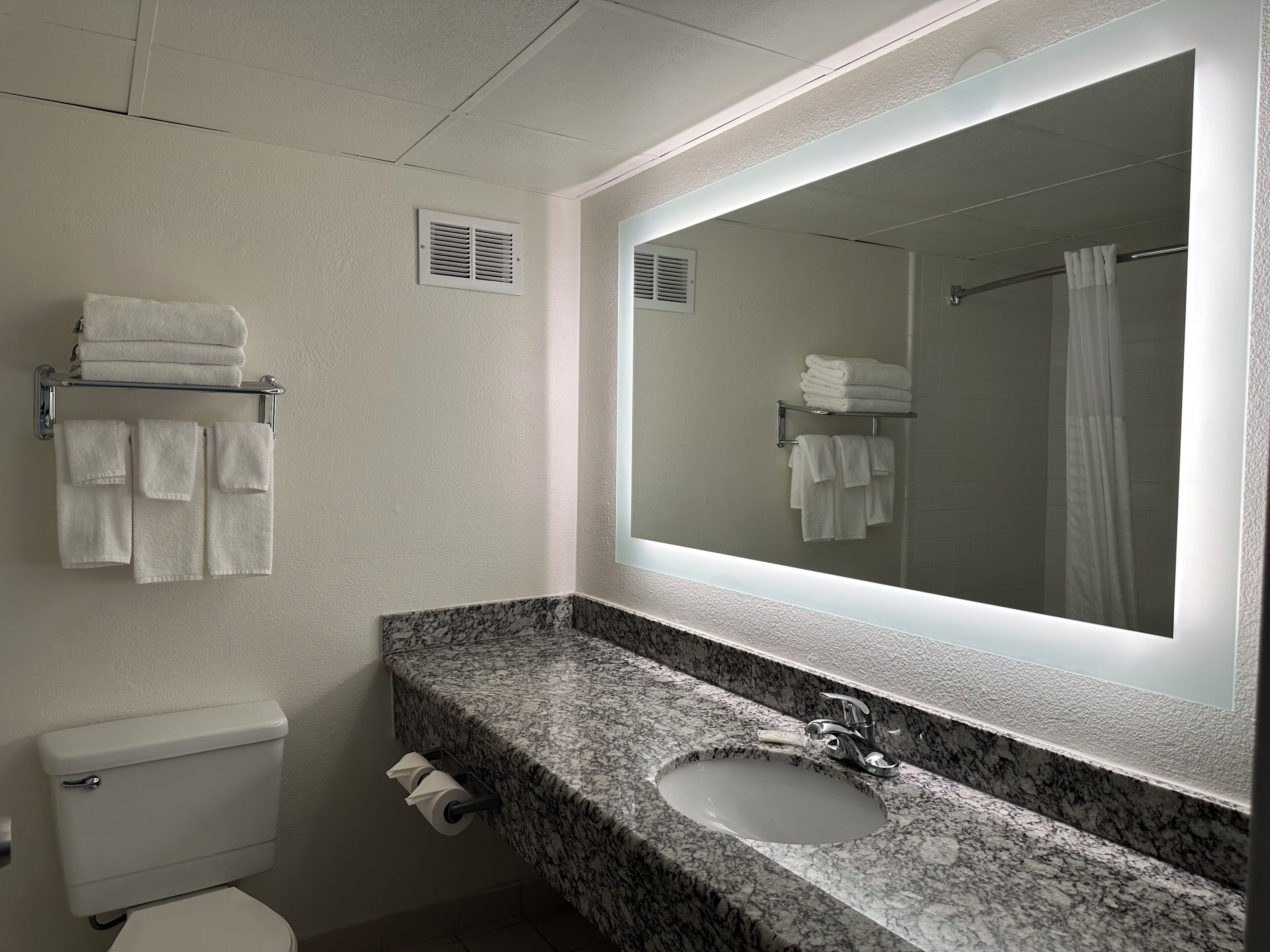 Suite, 1 kingsize bed met slaapbank, niet-roken | Badkamer | Een bad/douchecombinatie, gratis toiletartikelen, een haardroger