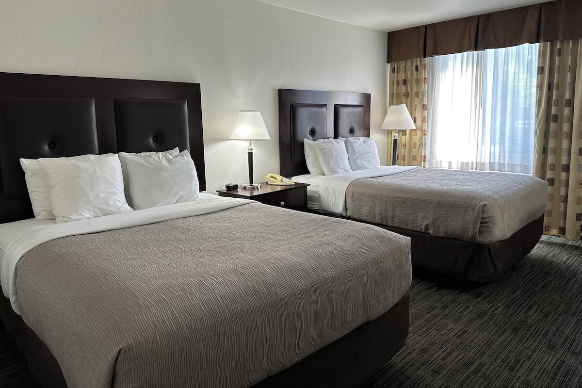Room, Multiple Beds, Non Smoking | Pillowtop beds, desk, laptop workspace, blackout drapes