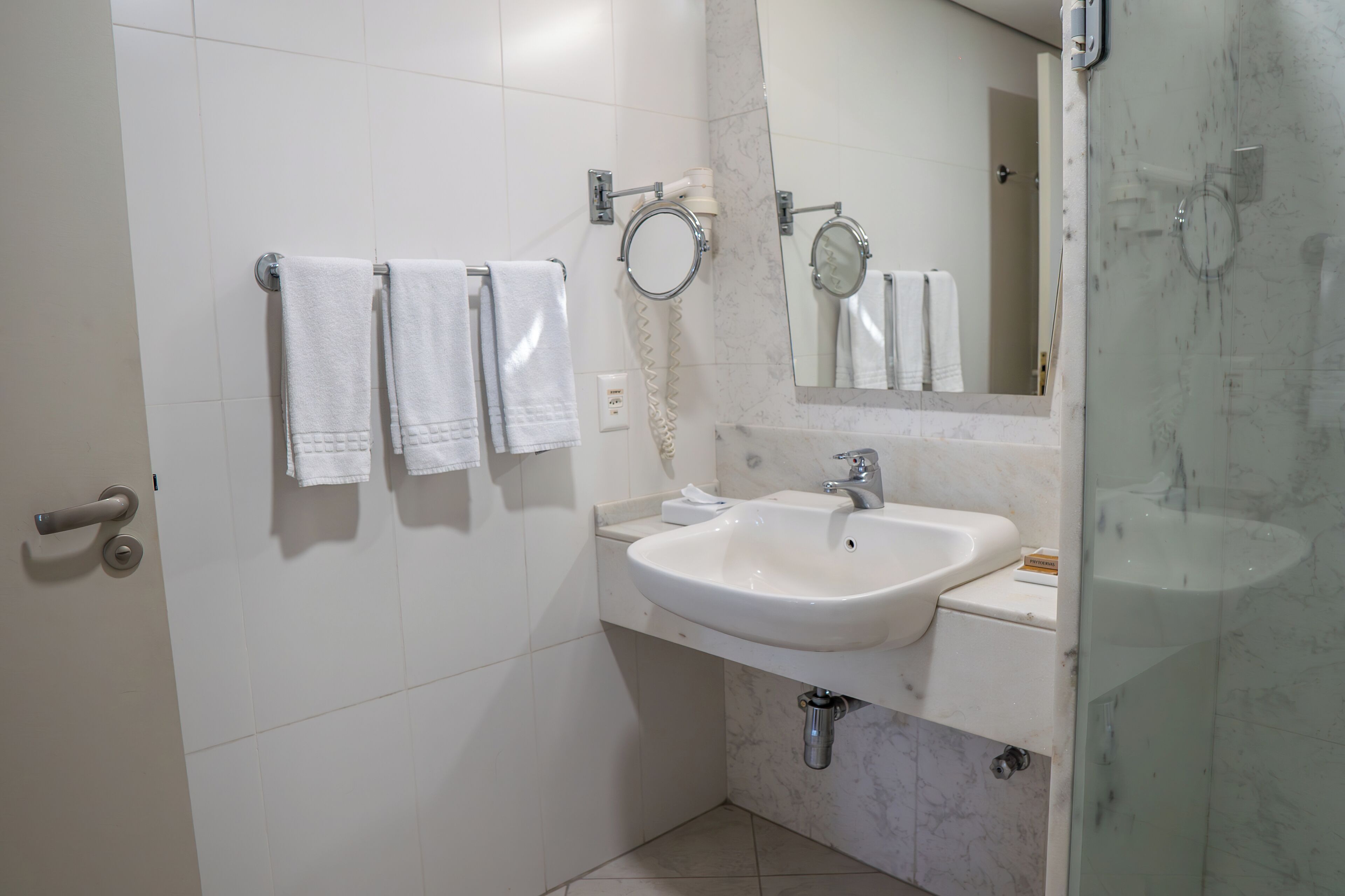 superior triple room | bathroom | eco-friendly toiletries, hair dryer, towels, soap