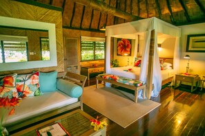 Egyptian cotton sheets, premium bedding, minibar, in-room safe - Qamea Resort and Spa Fiji (Qamea Island)