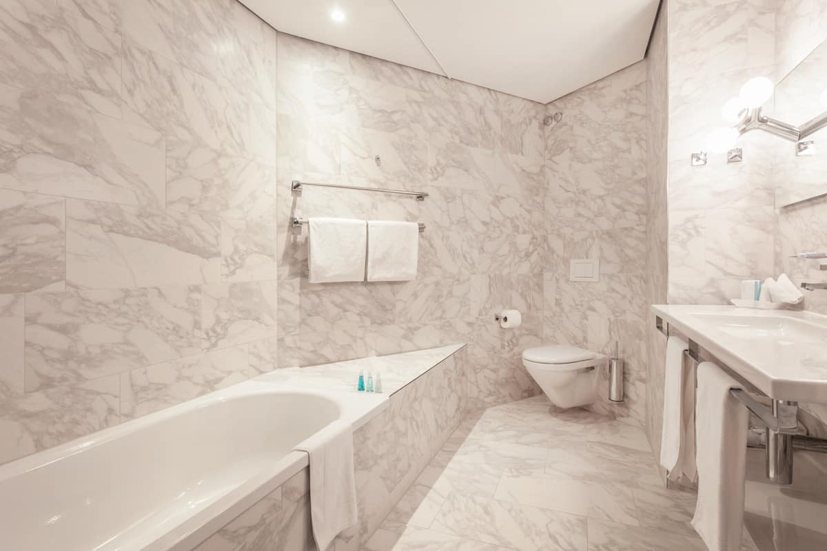 free toiletries, hair dryer, bathrobes, slippers