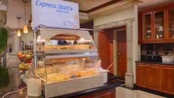 Free daily buffet breakfast