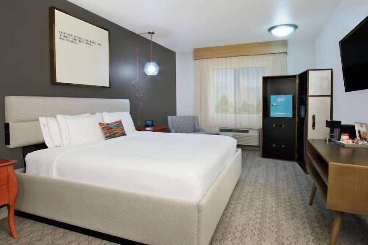 Desk, blackout curtains, iron/ironing board, free WiFi