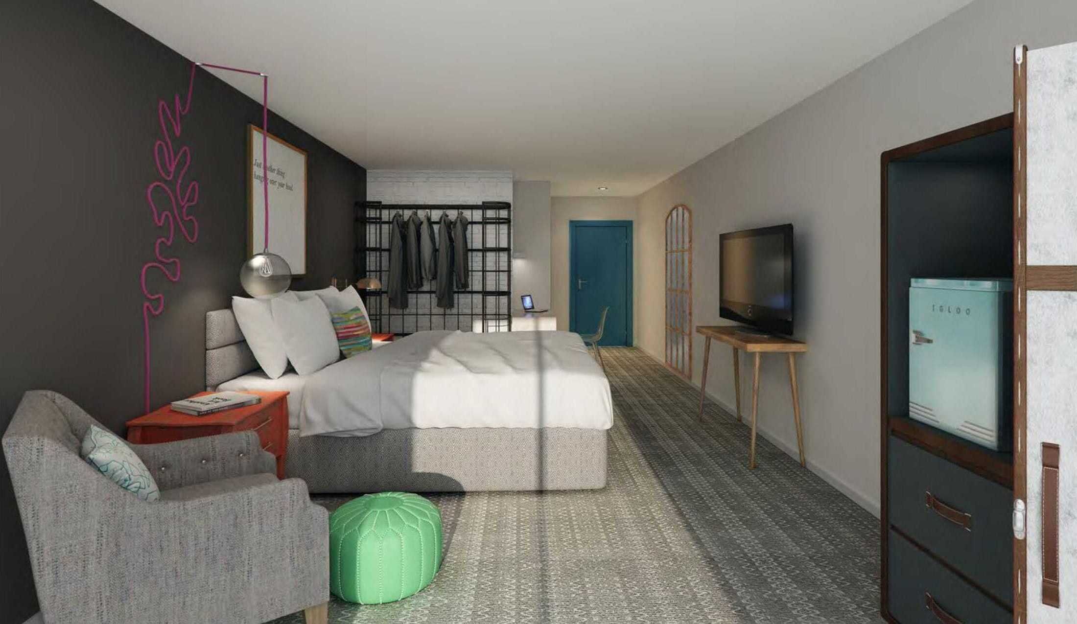 Desk, blackout curtains, iron/ironing board, free WiFi