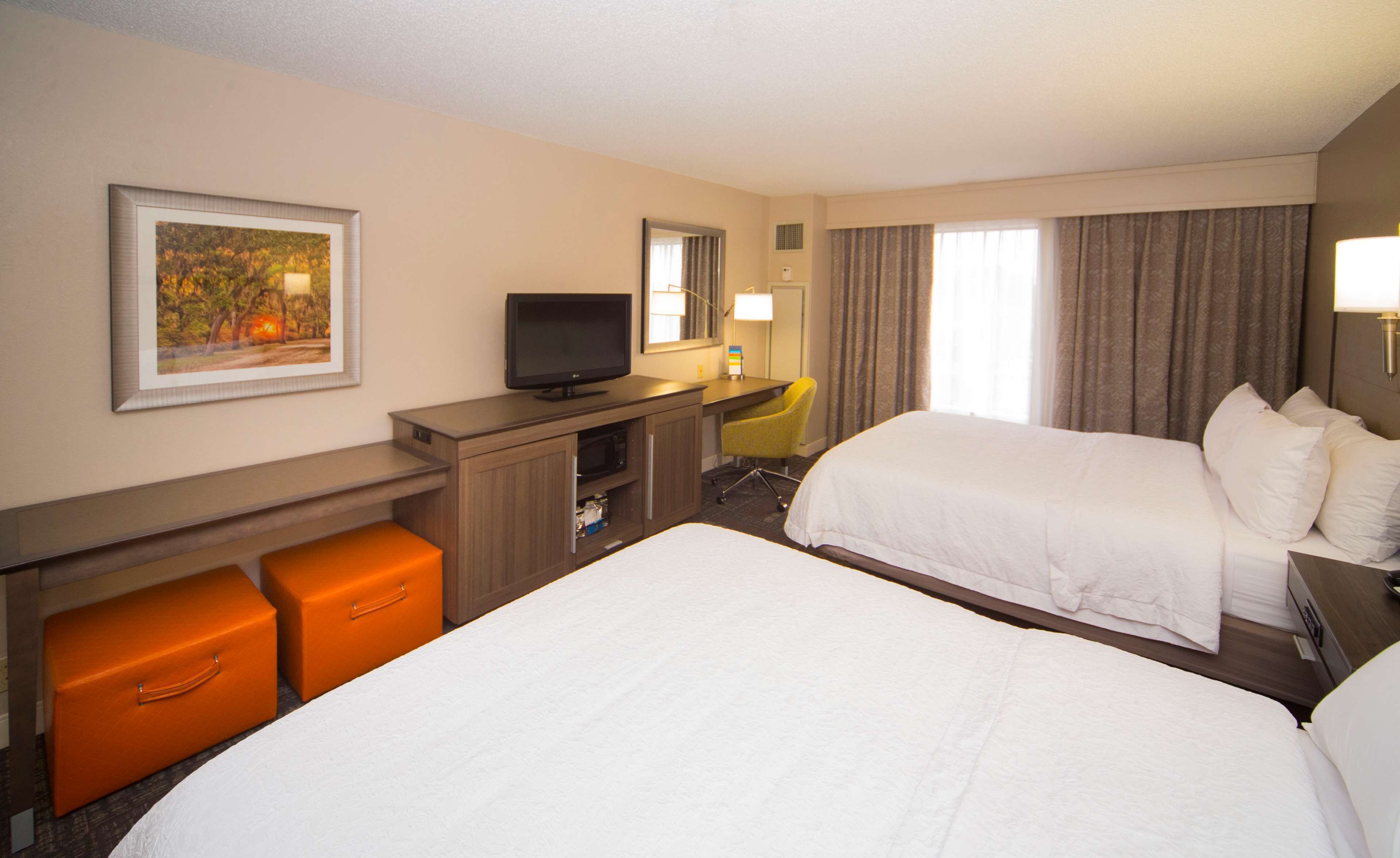 room, 2 queen beds | premium bedding, in-room safe, desk, blackout curtains