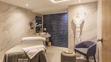 Dampbad, tyrkisk bad/hammam, kropsbehandlinger, body wrap-behandlinger