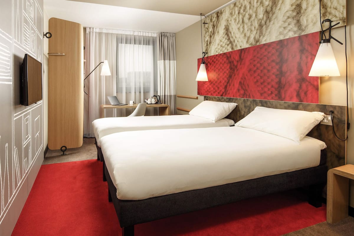 In-room safe, desk, laptop workspace, blackout curtains