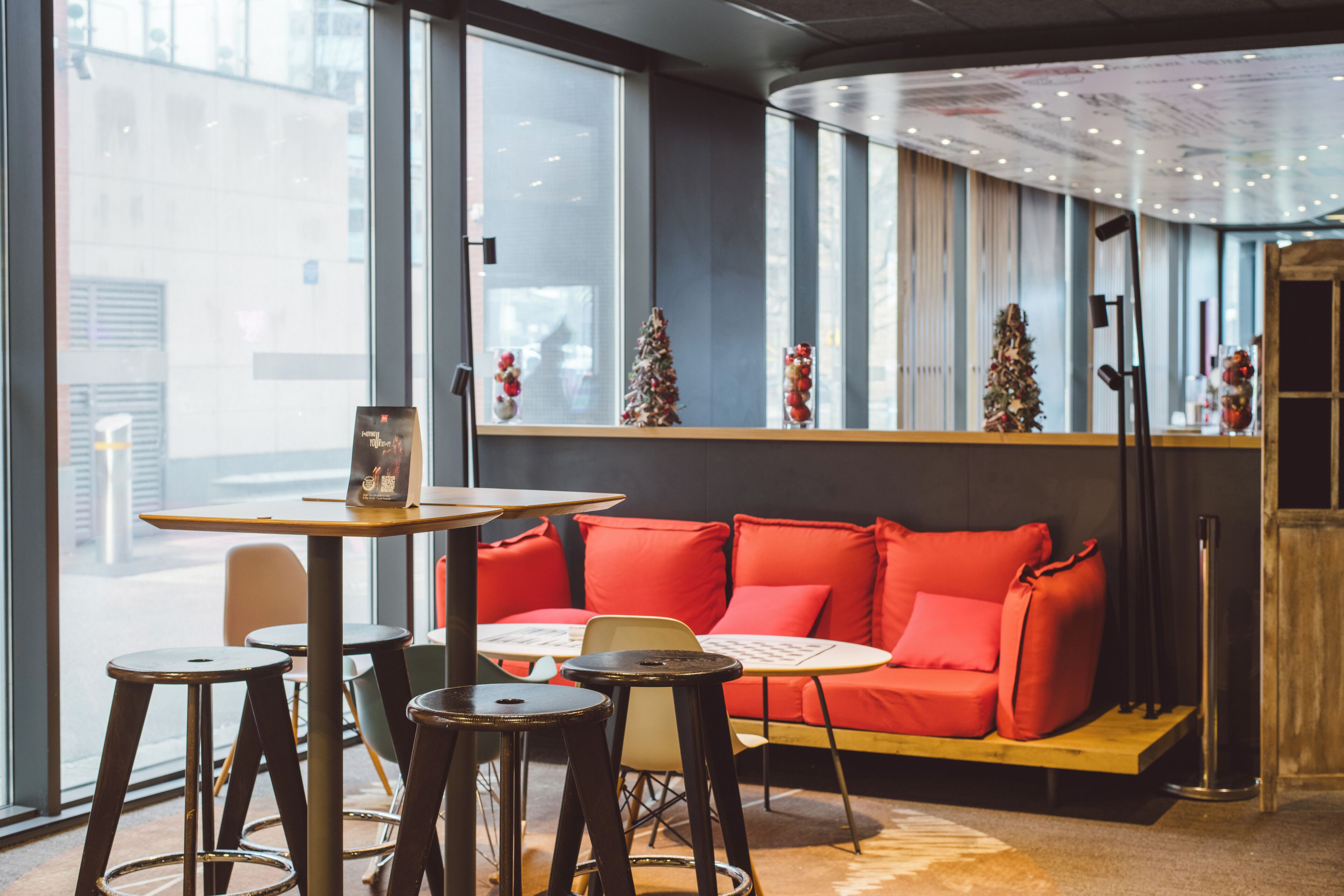 22-inch flat-screen TV with satellite channels, TV