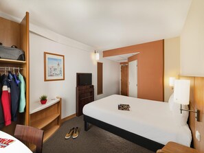 Desk, blackout curtains, iron/ironing board, free WiFi