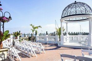 Outdoor wedding area